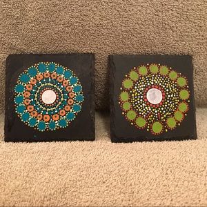 Black slate coasters